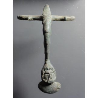 Henkelattasche mit Büste des bärtigen Jupiter